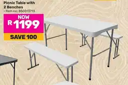 Game Camp Master Picnic Table with 2 Benches offer