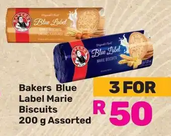 Game Bakers Blue Label Marie Biscuits Assorted offer