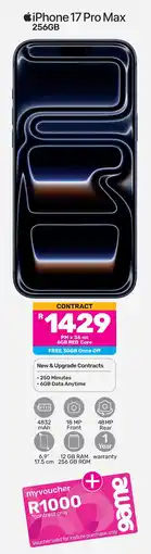 Game iPhone 17 Pro Max 256GB offer