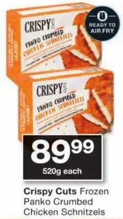 Checkers Crispy Cuts Frozen Panko Crumbed Chicken Schnitzels offer