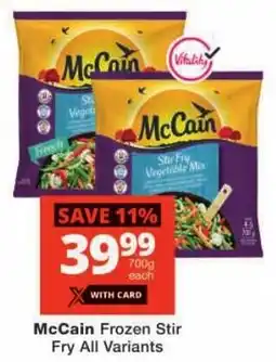 Checkers McCain Frozen Stir Fry All Variants offer