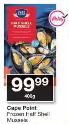 Checkers Cape Point Frozen Half Shell Mussels offer