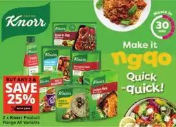 Checkers Knorr Product Range All Variants offer