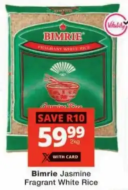 Checkers Bimrie Jasmine Fragrant White Rice offer
