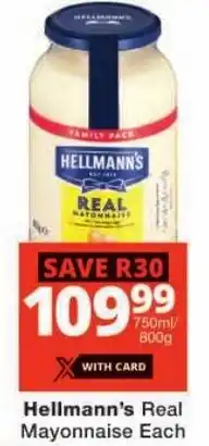 Checkers Hellmann's Real Mayonnaise offer