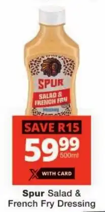 Checkers Spur Salad & French Fry Dressing offer