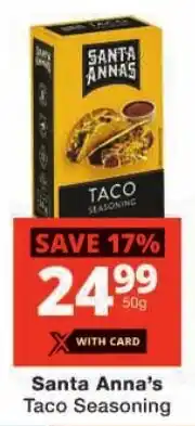 Checkers Santa Anna's Taco Seasoning offer