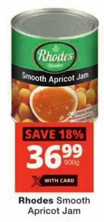 Checkers Rhodes Smooth Apricot Jam offer