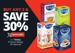 Checkers Tetley Product Range All Variants offer