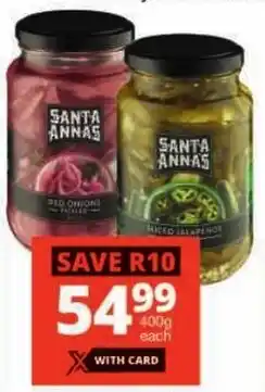 Checkers Santa Anna's Jalapeños/ Pickled Red Onions offer