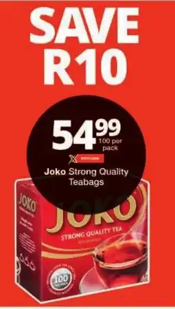 Checkers Joko Strong Quality Teabags offer