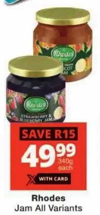 Checkers Rhodes Jam All Variants offer