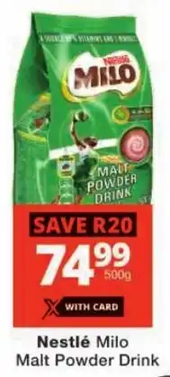 Checkers Nestlé Milo Malt Powder Drink offer