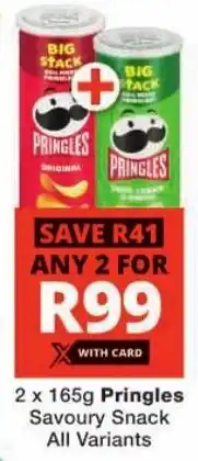 Checkers Pringles Savoury Snack All Variants offer