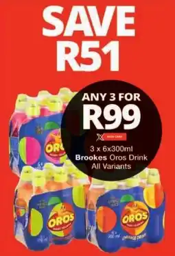 Checkers Brookes Oros Drink All Variants offer