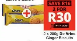 Checkers De Vries Ginger Biscuits offer