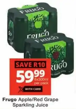 Checkers Frugo Apple/ Red Grape Sparkling Juice offer