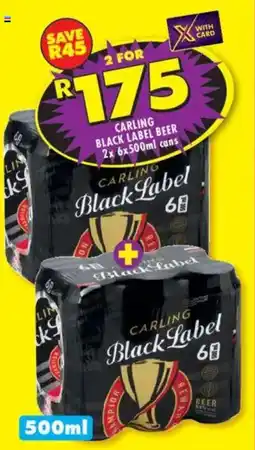 Shoprite Liquor Carling black label beer cans offer