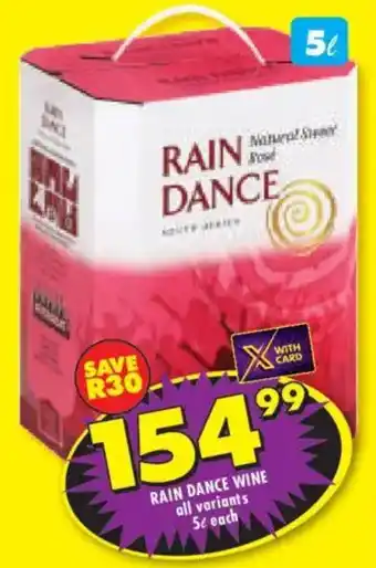 Shoprite Liquor Rain dance wine offer