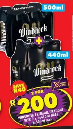 Shoprite Liquor Windhoek premium draught beer nrb/ cans offer