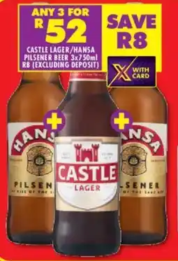 Shoprite Liquor Castle lager/ hansa pilsener beer rb offer