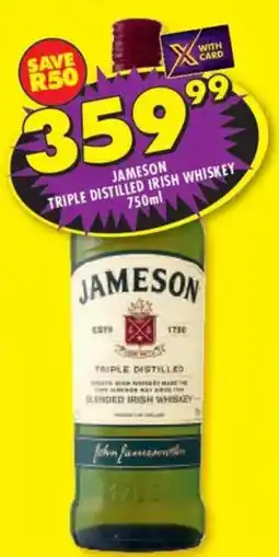 Shoprite Liquor Jameson triple distilled irish whiskey offer