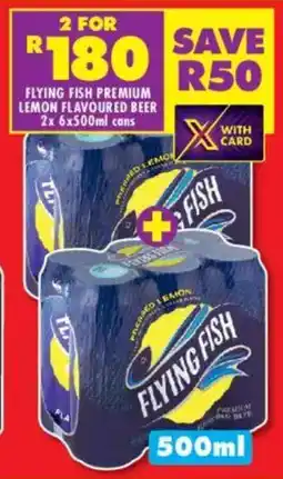 Shoprite Liquor Flying fish premium lemon flavoured beer cans offer