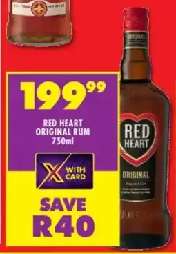 Shoprite Liquor Red heart original rum offer