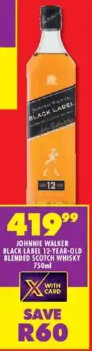 Shoprite Liquor Johnnie walker black label 12-year-old blended scotch whisky offer