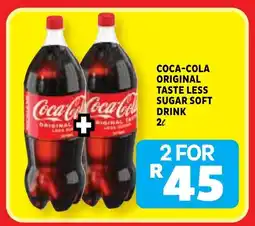 Usave Coca-cola original taste less sugar soft drink offer