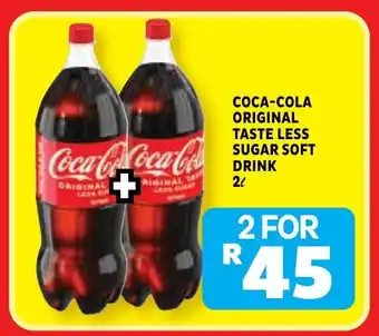 Usave Coca-cola original taste less sugar soft drink offer