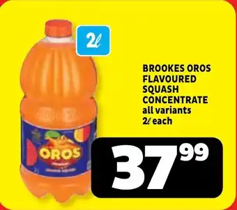 Usave Brookes oros flavoured squash concentrate offer