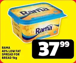 Usave Rama 40% low fat spread for bread offer