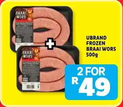Usave Ubrand frozen braai wors offer