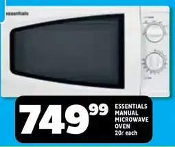 Usave Essentials manual microwave oven offer