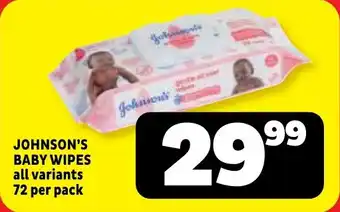Usave Johnson's baby wipes offer