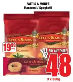 Boxer Fatti's & Moni's Macaroni/ Spaghetti offer