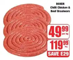 Boxer Boxer Chilli Chicken & Beef Braaiwors offer