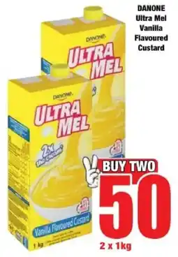 Boxer Danone Ultra Mel Vanilla Flavoured Custard offer