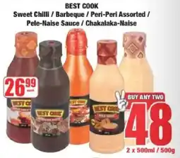 Boxer Best Cook Sweet Chilli/ Barbeque/ Peri-Peri Assorted/ Pele-Naise Sauce/ Chakalaka-Naise offer