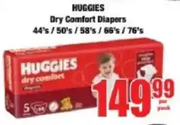 Boxer Huggies Dry Comfort Diapers offer