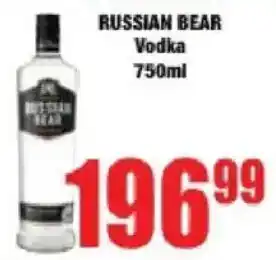 Boxer Russian Bear Vodka offer