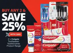 Checkers Colgate Toothpaste/ Toothbrushes Product Range offer