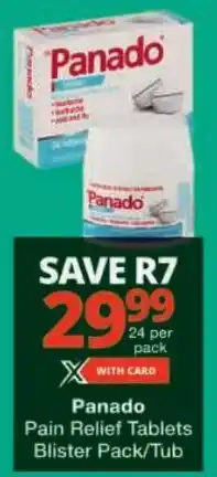 Checkers Pain Relief Tablets Blister Pack/ Tub offer