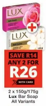 Checkers Lux Bar Soap All Variants offer
