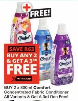 Checkers Comfort Concentrated Fabric Conditioner All Variants offer