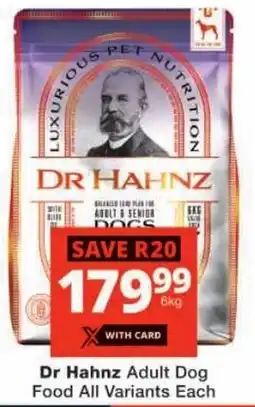 Checkers Dr Hahnz Adult Dog Food All Variants offer