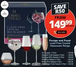 Checkers Forage and Feast Lead-Free Crystal Glassware Range offer