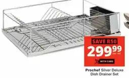 Checkers Prochef Silver Deluxe Dish Drainer Set offer