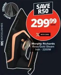 Checkers Morphy Richards Rose Gold Steam Iron offer